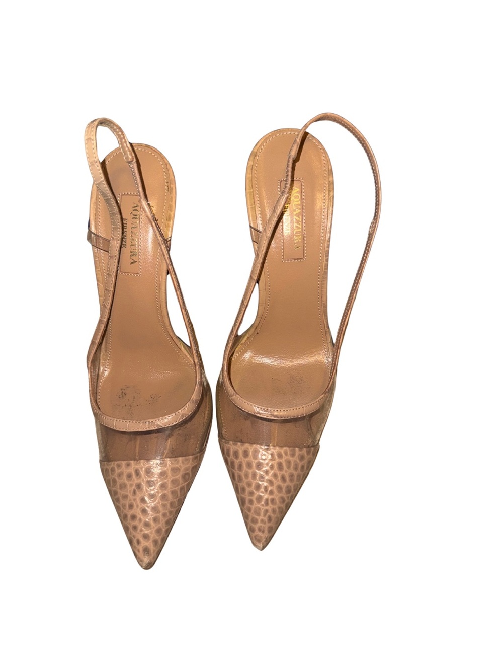 Aquazzura Slingback Pointed-Toe Heels